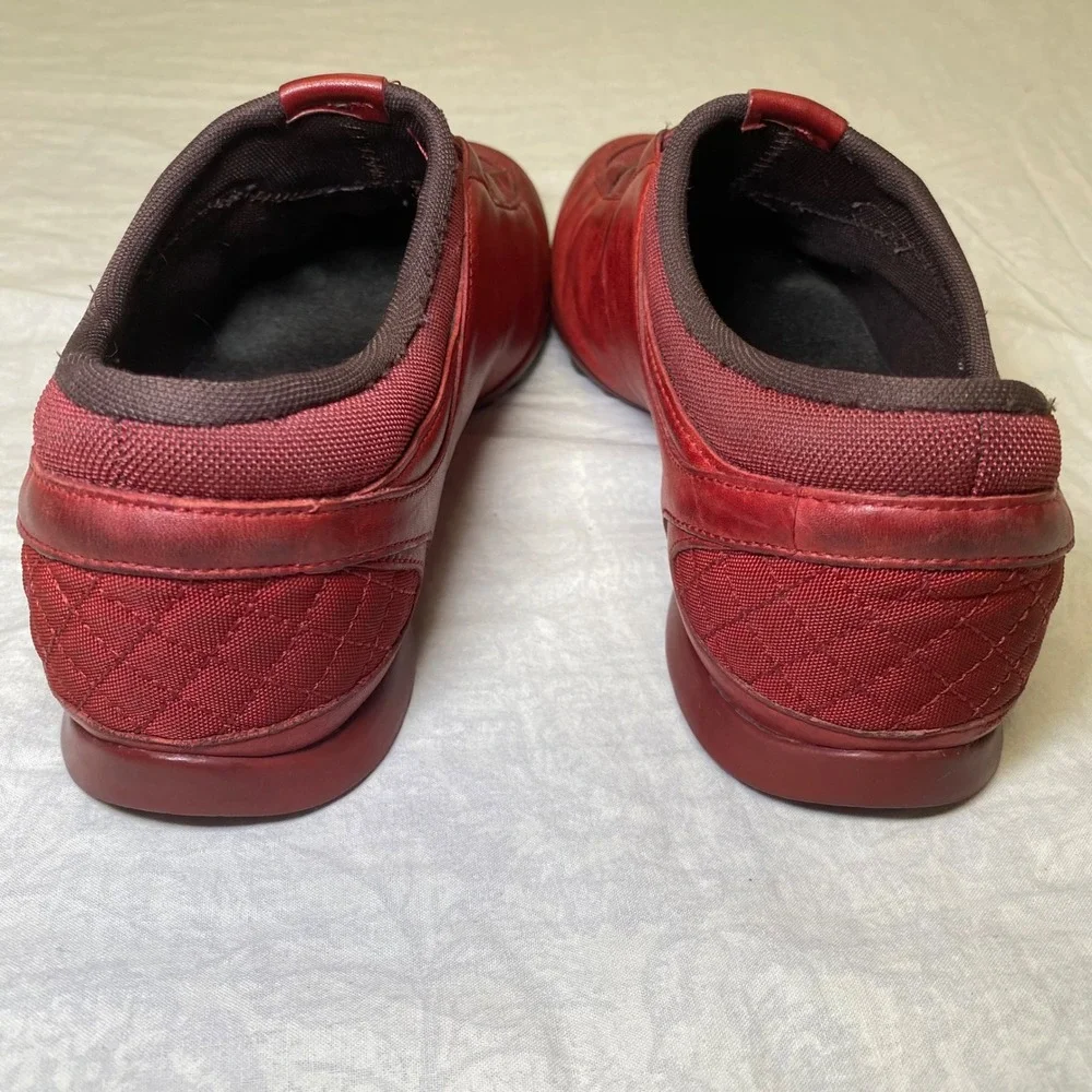Merrell Meta Stretch Barn Red Slip On Shoes Women's US 8.5 Vibram Leather